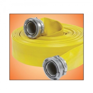 A durable and flexible Armtex Jafrib PVC Fire Hose designed for firefighting applications.